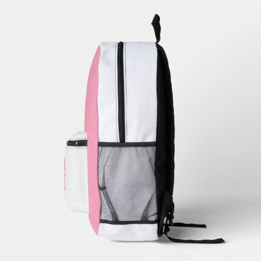 Boho Wasserfarbe Regenbogen in rosa personalisiert Bedruckter Rucksack (Rechts)