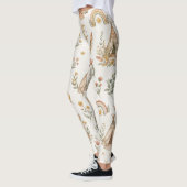 Boho-Wasserfarbe-Regenbogen-Pastell-Blumen-Legging Leggings (Links)