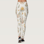 Boho-Wasserfarbe-Regenbogen-Pastell-Blumen-Legging Leggings (Rückseite)