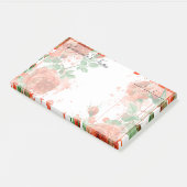 Boho Wasserfarbe Rote Rosen 10" x 6" Post-it Klebezettel (angewinkelt)