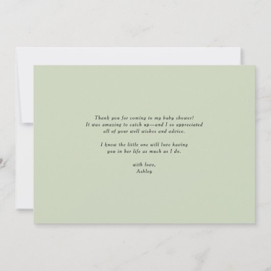 Boho Wasserfarbe Topfpflanzen Kinderdusche Dankeskarte (Rückseite)