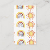 Boho Wasserfarbe Wie viele Regenbogen sind im Glas Begleitkarte (Rückseite)