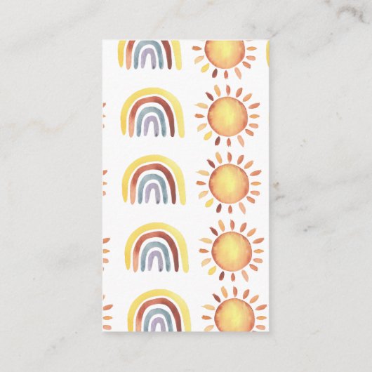 Boho Wasserfarbe Wie viele Regenbogen sind im Glas Begleitkarte (Rückseite)