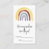 Boho Wasserfarbe Wie viele Regenbogen sind im Glas Begleitkarte (Vorderseite)