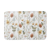 Boho-Wasserfarbe-Wildblume Badematte (Vorderseite)