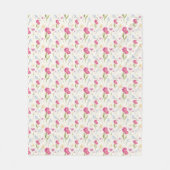 Boho-Wasserfarbe-Wildblume  Fleecedecke (Vorderseite)
