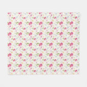 Boho-Wasserfarbe-Wildblume  Fleecedecke (Vorderseite (Horizontal))