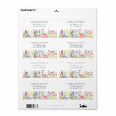Boho-Wasserfarbe-Wildblumen-Blumenmuster (Vorne)