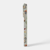 Boho-Wasserfarbe-Wildblumen-Muster-Monogramm iPhone Hülle (Linke Seite)