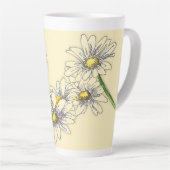 Boho-Wasserfarben-Blumen-Daisy-Weihnachtsgeschenk Milchtasse (Rechte Ecke)