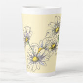 Boho-Wasserfarben-Blumen-Daisy-Weihnachtsgeschenk Milchtasse (Vorderseite)
