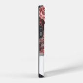 Boho-Wasserfarben-Blumenmuster - Rosa Monogramm iPhone Hülle (Rechte Seite)