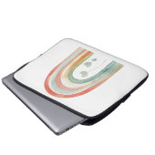 Boho-Wasserfarben-Regenbogen Laptopschutzhülle (Vorne Knopf)