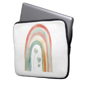Boho-Wasserfarben-Regenbogen Laptopschutzhülle (Vorderseite Links)