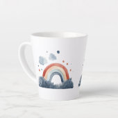 Boho-Wasserfarben-Regenbogen Milchtasse (Linke Ecke)