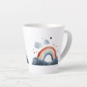 Boho-Wasserfarben-Regenbogen Milchtasse (Rechte Ecke)