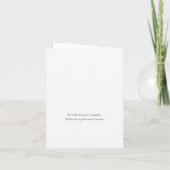 Boho-Wasserfarben-Wildblumen-Monogramm-Notizkarte Karte (Rückseite)