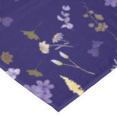 Boho-Wasserfarben-Wildblumen Navy  Tischdecke (Schrägansicht)