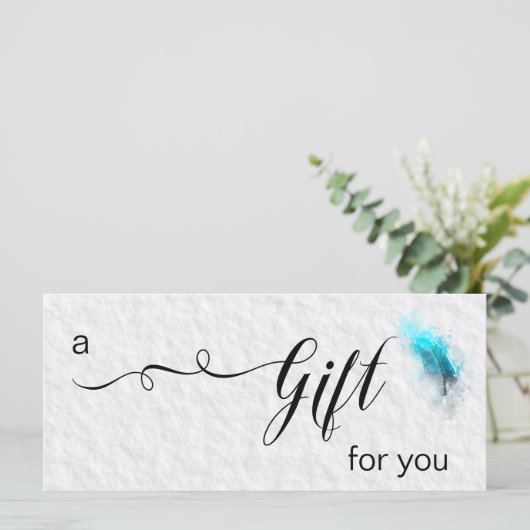 *~* Boho Wasserfarbenfederung Bohemisch Einfach (Stehend Vorderseite)