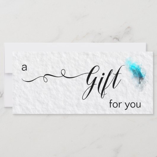 *~* Boho Wasserfarbenfederung Bohemisch Einfach (Vorderseite)