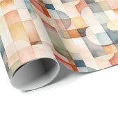 Boho Watercolor Abstrakt Art Geschenkpapier (Rolleneckpunkt)