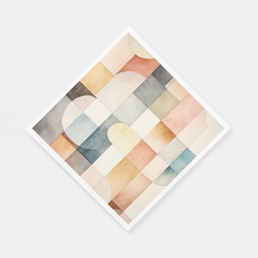 Boho Watercolor Abstrakt Art Serviette (Ecke)