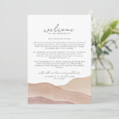 Boho Watercolor Abstrakt Begrüßungsanzeige und Rei (Stehend Vorderseite)