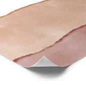 Boho Watercolor Abstrakt | Begrüßungspapier Poster (Ecke)