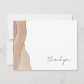 Boho Watercolor Abstrakt Dankeskarte (Vorderseite)