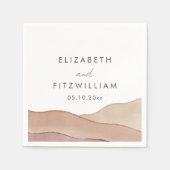 Boho Watercolor Abstrakt | Hochzeit Serviette (Vorderseite)