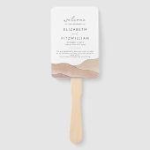 Boho Watercolor Abstrakt | Hochzeitsprogramm Fächer (Vorderseite)