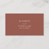 Boho Watercolor Abstrakt | Rust Maple Wedding Platzkarte (Rückseite)