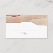 Boho Watercolor Abstrakt | Rust Maple Wedding Platzkarte (Vorderseite)