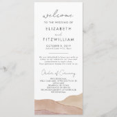 Boho Watercolor Abstrakt | Rust Maple Wedding Programm (Vorderseite)