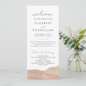 Boho Watercolor Abstrakt | Rust Maple Wedding Programm (Stehend Vorderseite)