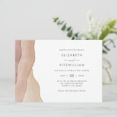 Boho Watercolor Abstrakt Wedding Einladung (Stehend Vorderseite)