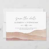 Boho Watercolor Abstrakt Wedding Save The Date (Vorderseite)