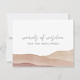 Boho Watercolor Abstrakte klassische Wörter der We Hinweiskarte