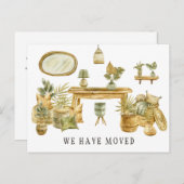 Boho Watercolor - Ankündigung zur Adressverschiebu (Vorne/Hinten)