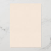 Boho Watercolor Autumn Nature Monogram Wedding Folieneinladung (Rückseite)