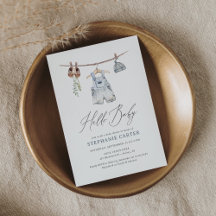 Boho Watercolor Baby Clothes Boy Babydusche