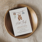 Boho Watercolor Baby Clothes Boy Babydusche Einladung