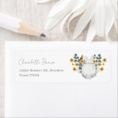 Boho Watercolor Baby Clothes Rücksendeadresse mit (Insitu)