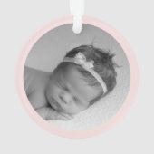 Boho Watercolor Baby Elephant Christmas Foto Ornament (Rückseite)
