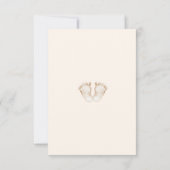 Boho Watercolor Baby Shower Baby Feet Einladung (Rückseite)