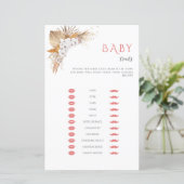 Boho Watercolor Baby Shower Game Baby Tracks (Stehend Vorderseite)