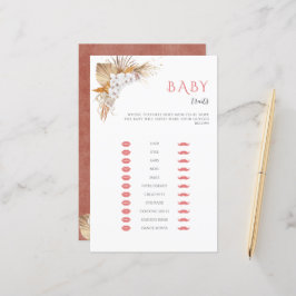 Boho Watercolor Baby Shower Game Baby Tracks