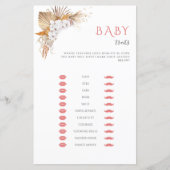 Boho Watercolor Baby Shower Game Baby Tracks (Vorderseite)