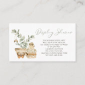 Boho Watercolor Baby Shower Gifts Display Shower Begleitkarte (Vorderseite)