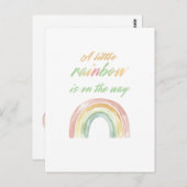 Boho Watercolor Babydusche Einladung Postkarte (Vorne/Hinten)